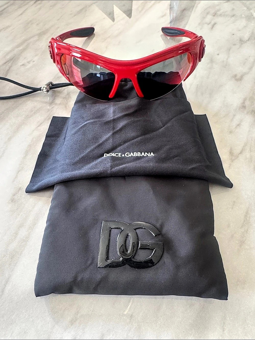 Dolce & Gabbana Red & Black Sunglasses
